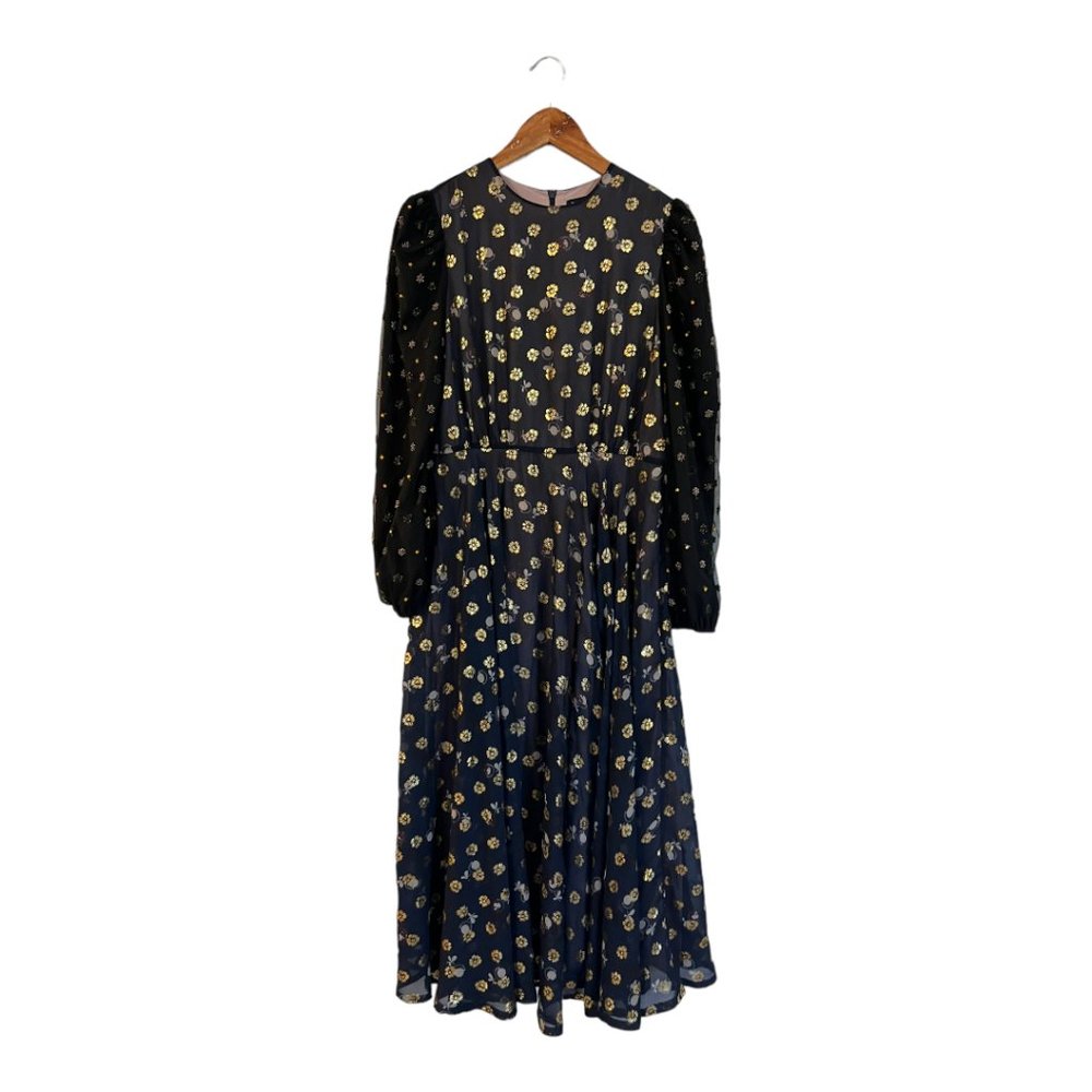 Sara Navon Floral Dress Embellished Size Large L